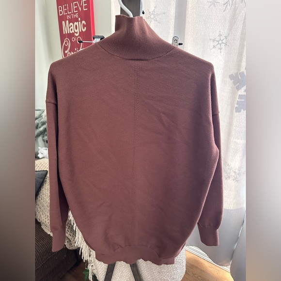 SHEIN Women's Turtleneck Sweater in Warm Brown. EUC - Picture 2 of 3